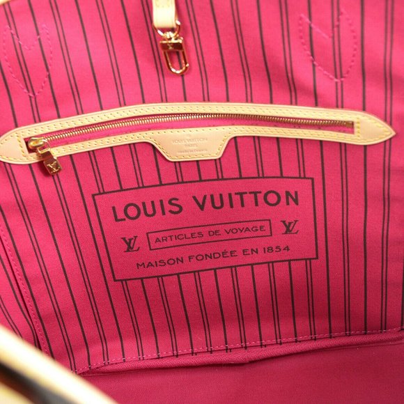 Auth NEW Louis Vuitton Neverfull MM monogram pivone with wallet pouch pivone - Picture 9 of 13